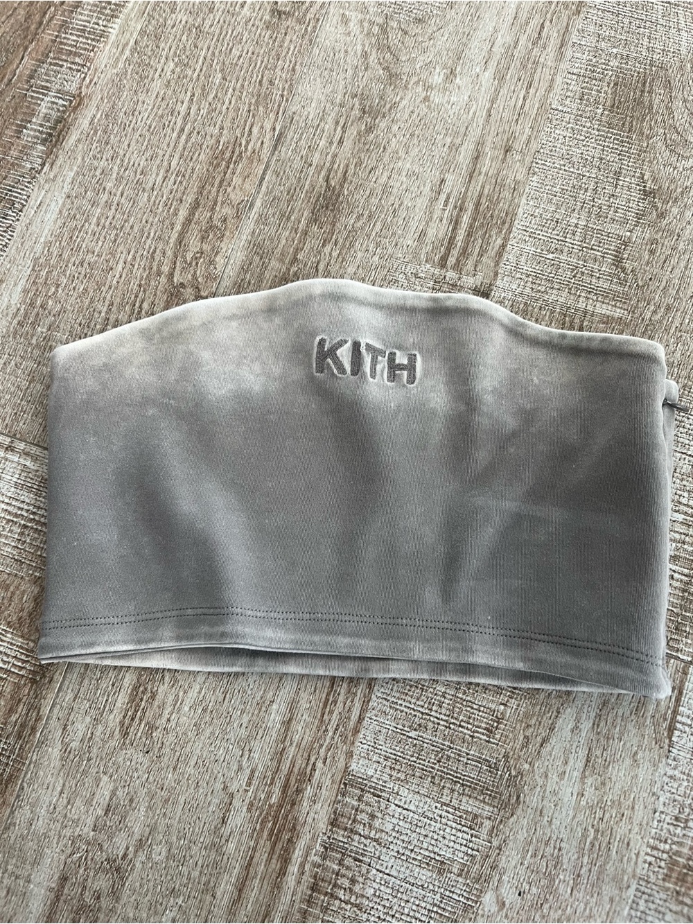 Kith Gray Velvet Tube Top